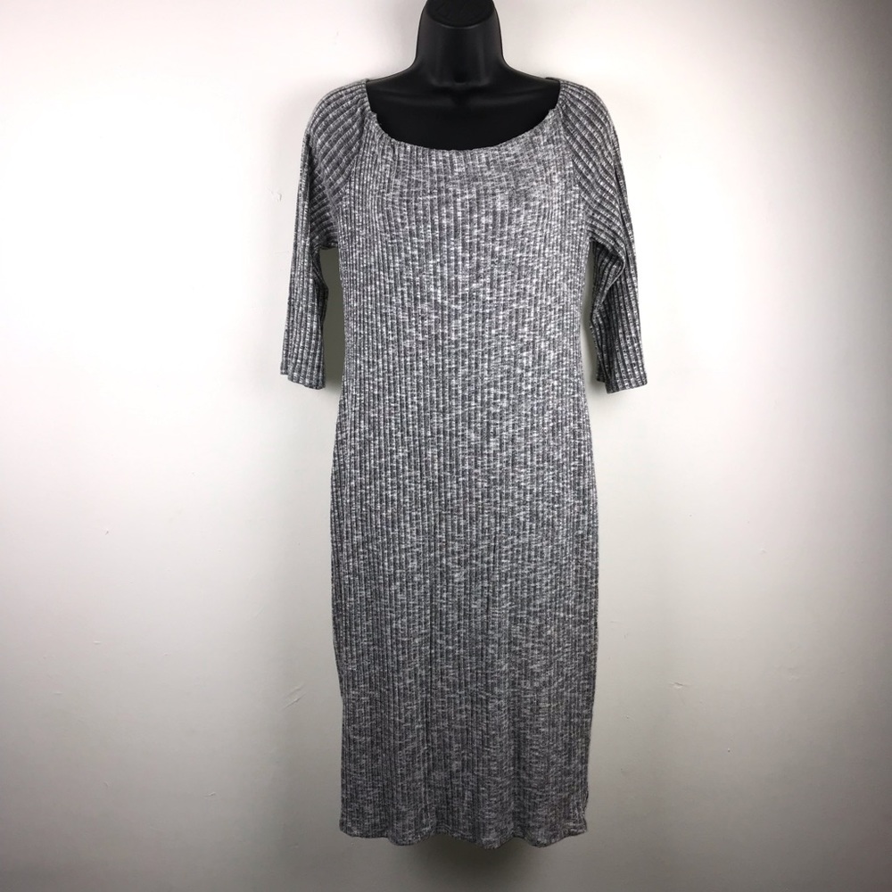 Cleo Grey Off The Shoulder Dress